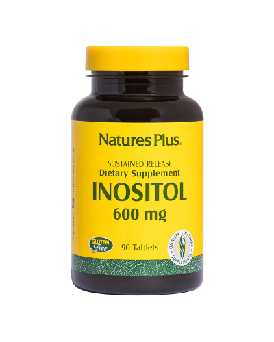 Инозитол Замедленного Высвобождения, Natures Plus, 600 мг, 90 Таблеток