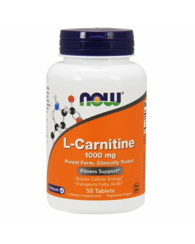 L-Карнитин, 1000 мг, L-Carnitine, Now Foods, 50 таблеток