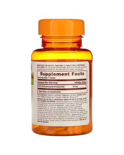 Дегидроэпиандростерон, 50 мг, DHEA, Sundown Naturals, 60 таблеток
