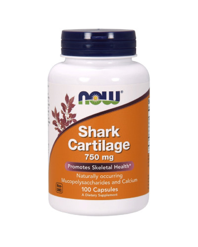 Акульий Хрящ 750 мг, Shark Cartilage, Now Foods, 100 капсул