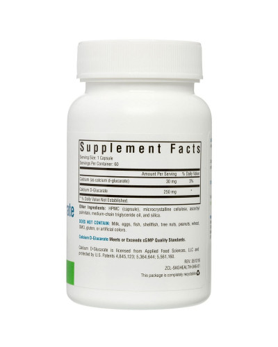 D-глюкарат кальция, 250 мг, Calcium D-Glucarate, Seeking Health, 60 вегетарианских капсул