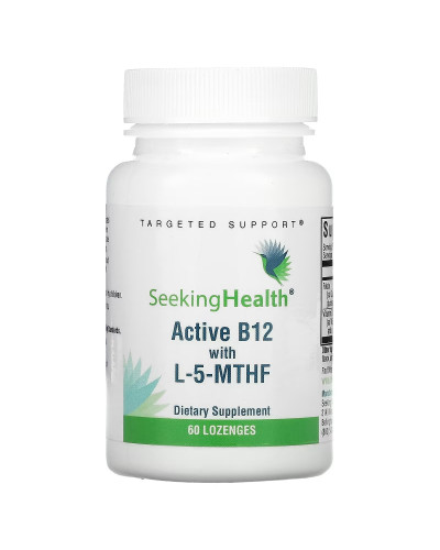 Вітамін B12 з L-5-MTHF, смак вишні, Active B12 With L-5-MTHF, Seeking Health, 60 жувальних таблеток