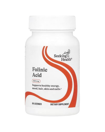 Фолієва кислота, 800 мкг, Folinic Acid, Seeking Health, 60 льодяників