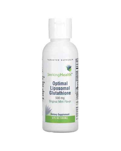 Глутатіон Оптимальний ліпосомальний, 500 мг, м'яти, Optimal Liposomal Glutathione, Original Mint, Seeking Health, 120 мл