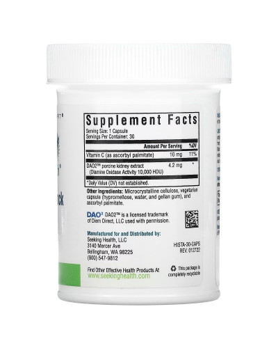 Блокатор гістаміну, Histamine Block, Seeking Health, 30 капсул