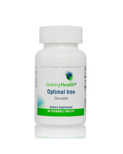 Железо, 10 мг, Optimal Iron Chewable, Seeking Health, 60 жевательных таблеток