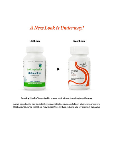 Залізо з кофакторами, 29 мг, Optimal Iron With Cofactors, Seeking Health, 90 вегетаріанських капсул