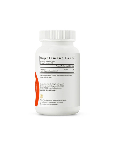 Магний малат, 100 мг, Magnesium Malate, Seeking Health, 100 жевательных таблеток