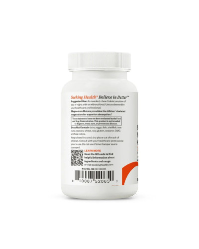 Магний малат, 100 мг, Magnesium Malate, Seeking Health, 100 жевательных таблеток