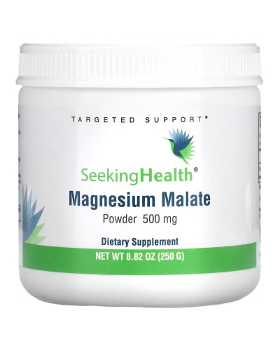 Магний малат в порошке, 500 мг, Magnesium Malate Powder, Seeking Health, 250 гр