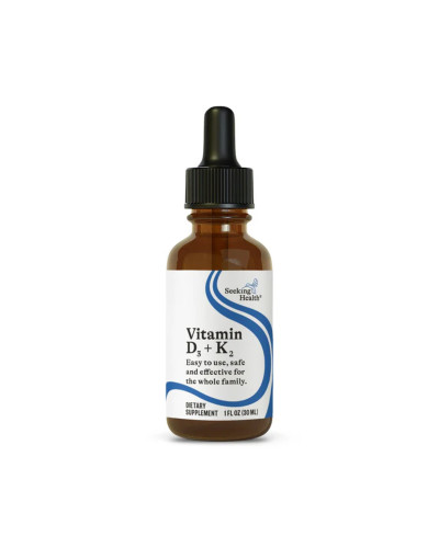 Вітамін D3+K2 у краплях, Vitamin D3+K2 Drops, Seeking Health, 30 мл