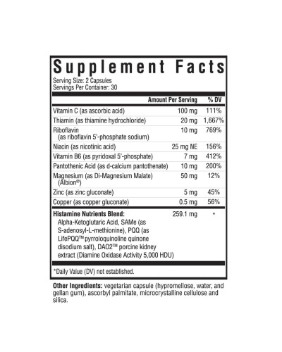 Гистаминовые питательные вещества, Histamine Nutrients, Seeking Health, 60 капсул