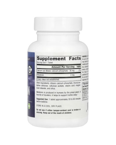 Мелатонін повільного вивільнення, 2 мг, Melatonin, Source Naturals, 240 таблеток