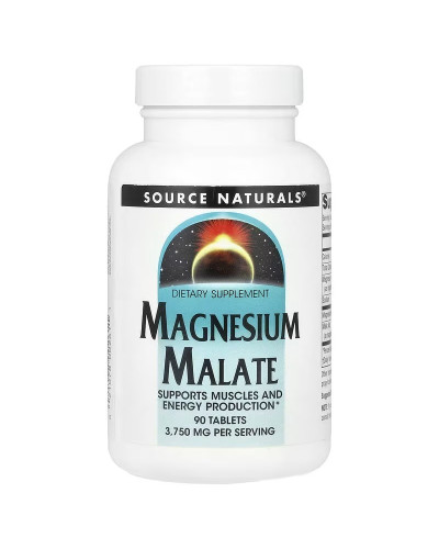 Магній малат, Magnesium Malate, Source Naturals, 90 таблеток