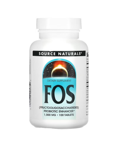Пребиотик, фруктоолигосахариды, FOS, Source Naturals, 100 таблеток