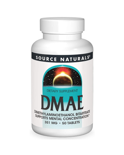 Диметиламиноэтанол, 130 мг, DMAE, Source Naturals, 50 таблеток