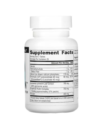 Контроль сахара, Sugar Ban, Source Naturals, 75 таблеток