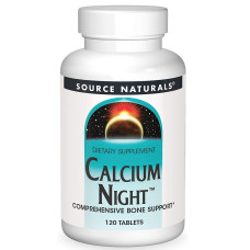 Комплексная поддержка костей, Кальций на ночь, Calcium Night, Source Naturals, 100 таблеток