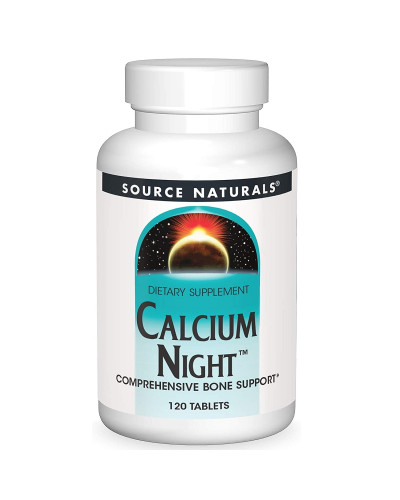 Комплексна підтримка кісток, Кальцій на ніч, Calcium Night, Source Naturals, 100 таблеток