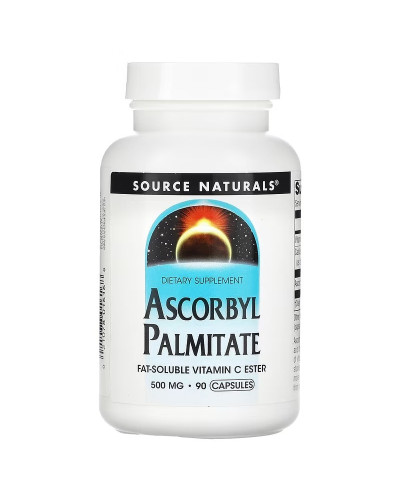 Аскорбил Пальмитат, 500 мг, Ascorbyl Palmitate, Source Naturals, 90 капсул
