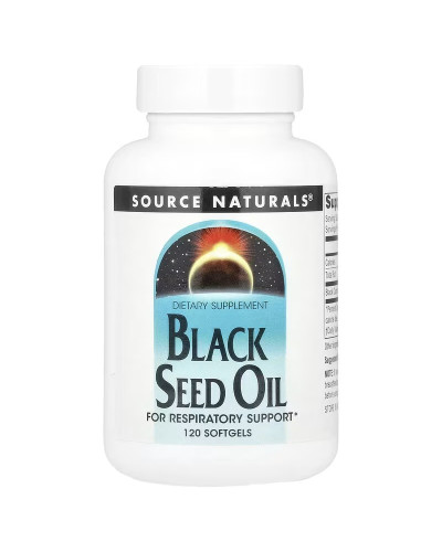 Масло черного тмина, Black Seed Oil, Source Naturals, 120 гелевых капсул.