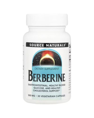 Берберін, 500 мг, Berberine, Source Naturals, 30 вегетаріанських капсул