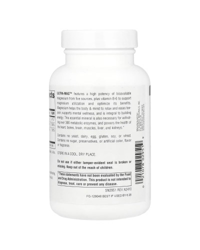 Ультра Магній та Вітамін B6, Ultra-Mag, Source Naturals, 90 веганських капсул