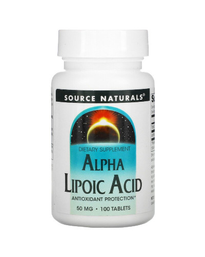 Альфа-Липоевая Кислота 50мг, Source Naturals, 100 таблеток