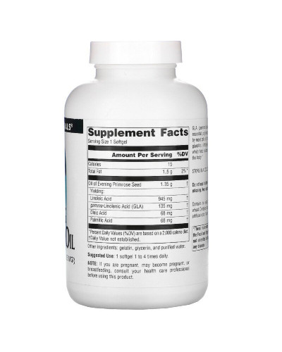Масло Примулы Вечерней 1350mg, Source Naturals, 60 желатиновых капсул