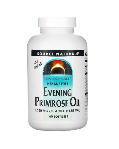 Масло Примулы Вечерней 1350mg, Source Naturals, 60 желатиновых капсул