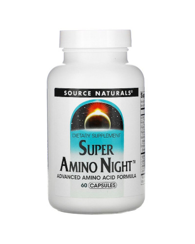 Усовершенствованная Амино Формула, Super Amino Night, Source Naturals, 60 капсул