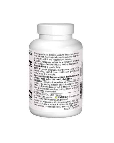 Люцерна, 648мг, Alfalfa, Source Naturals, 250 таблеток