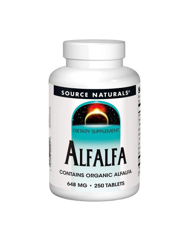 Люцерна, 648мг, Alfalfa, Source Naturals, 250 таблеток