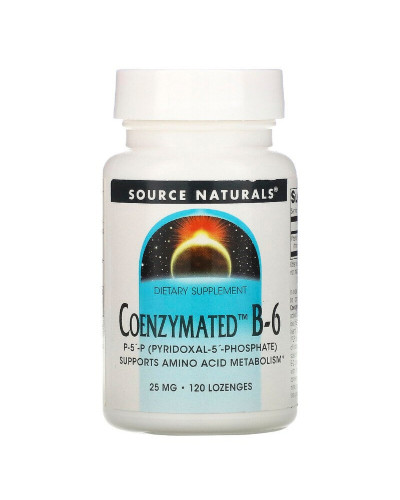 Коензім Вітаміну В6 25мг, Source Naturals, 120 таблеток для розсмоктування