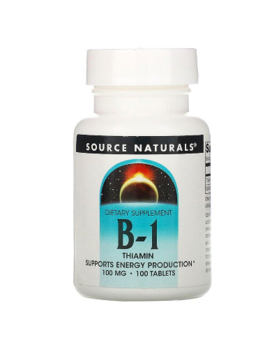 Вітамін В1 100мг, Source Naturals, 100 таблеток