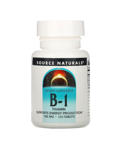 Вітамін В1 100мг, Source Naturals, 250 таблеток