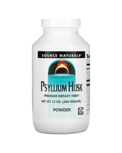 Уцінка Порошок з лушпиння насіння подорожника, Psyllium Husk Powder, Source Naturals, 340 г (вм'ятина)