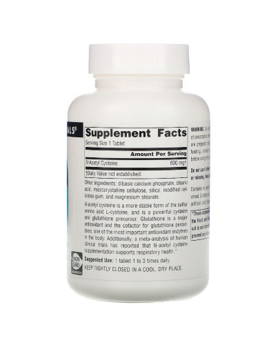 NAC (N-Ацетил-L-Цистеїн), 600 мг, N-Acetyl Cysteine, Source Naturals, 30 таблеток NAC (N-Ацетил-L-Цистеїн), 600 мг, N-Acetyl Cysteine, Source Naturals, 30 таблеток