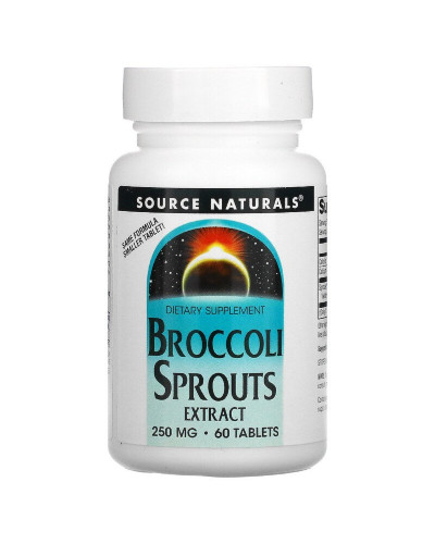 Экстракт Брокколи 250 мг, Source Naturals, 60 таблеток