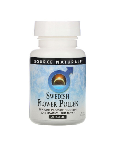 Комплекс для Поддержки Функции Простаты, Swedish Flower Pollen, Source Naturals, 90 таблеток