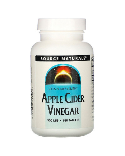 Яблуневий Оцет 500мг, Source Naturals, 180 таблеток
