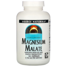 Магний + Яблочная Кислота 3750 мг, Source Naturals, 100 капсул