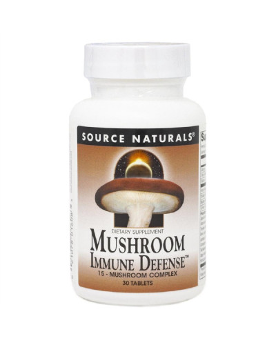 Комплекс з 15 Різновидів Грибів, Mushroom Immune Defense, Source Naturals, 30 таблеток