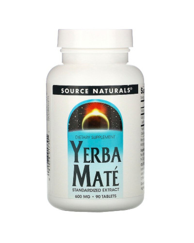 Падуб Парагвайский (Парагвайский Чай Мате) 600мг, Source Naturals, 90 таблеток