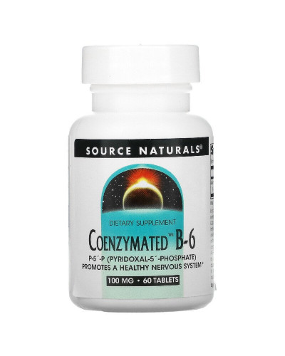 Коензім Вітаміну В6 100мг, Source Naturals, 60 таблеток