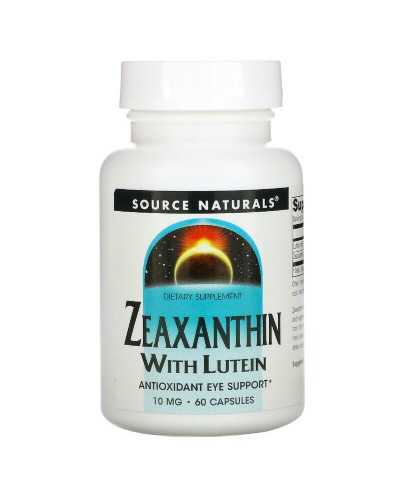 Зеаксантин c Лютеином 10 мг, Source Naturals, 60 капсул