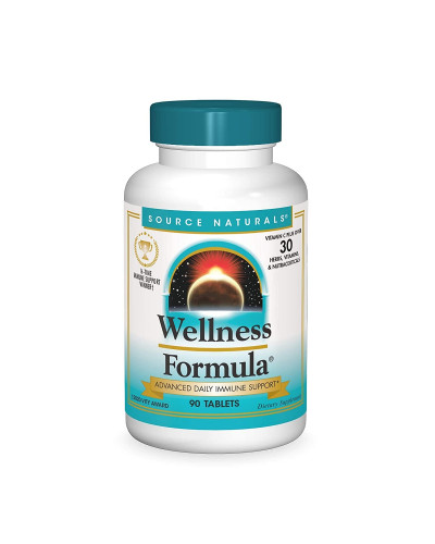 Комплекс лікувальних трав, Wellness Formula, Source Naturals, 90 таблеток