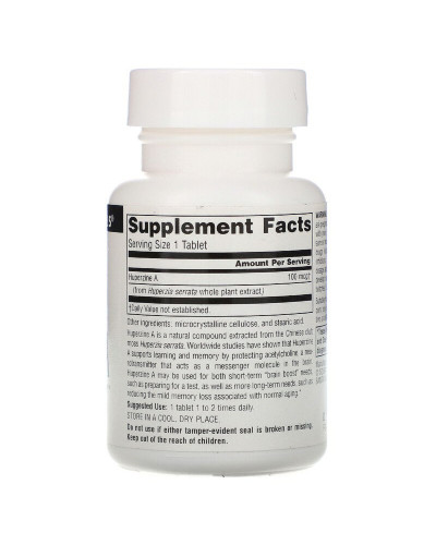 Гуперзин А 100мкг, Source Naturals, 60 таблеток