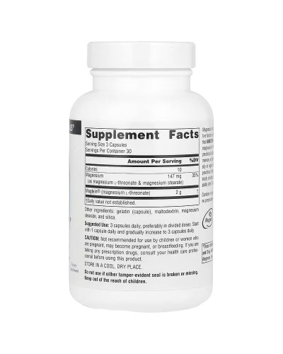 Магній L-треонат, здоров'я мозку, Vegan MagMind, Brain Health, Jarrow Formulas, 90 вегетаріанських капсул