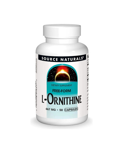 Орнітин, 667 мг, L-Ornithine, Source Naturals, 50 капсул